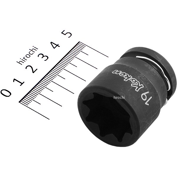 1/2インチsq インパクト2重4角ソケット 19mm