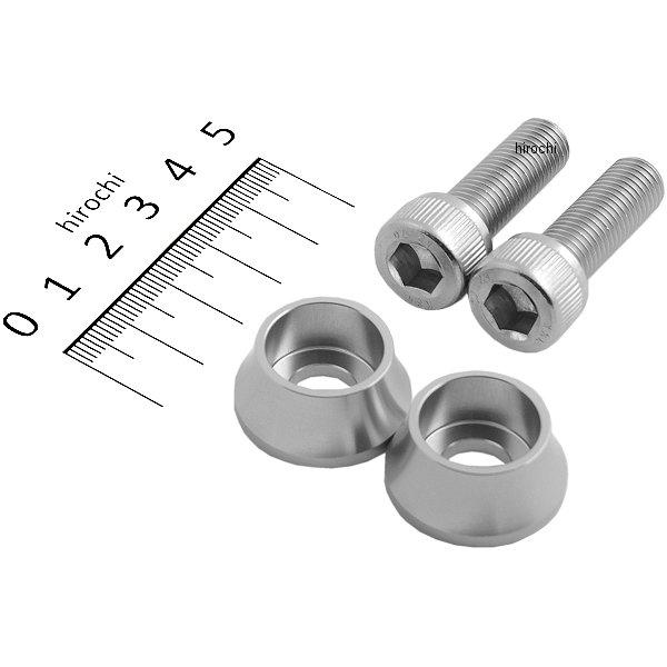 トップブリッヂ固定ボルトセット 93年-07年 モンキー、ゴリラ 2個入りセット シルバー