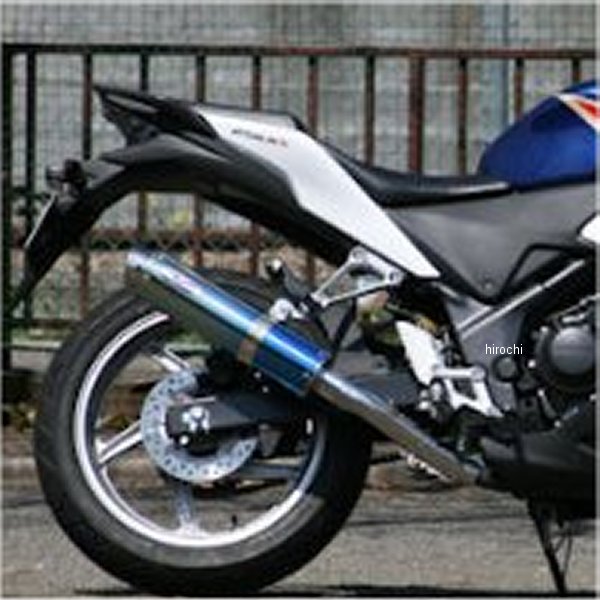 スリップオンマフラー 80D-RAPTOR 11年-13年 CBR250R JBK-MC41 ブルーチタン