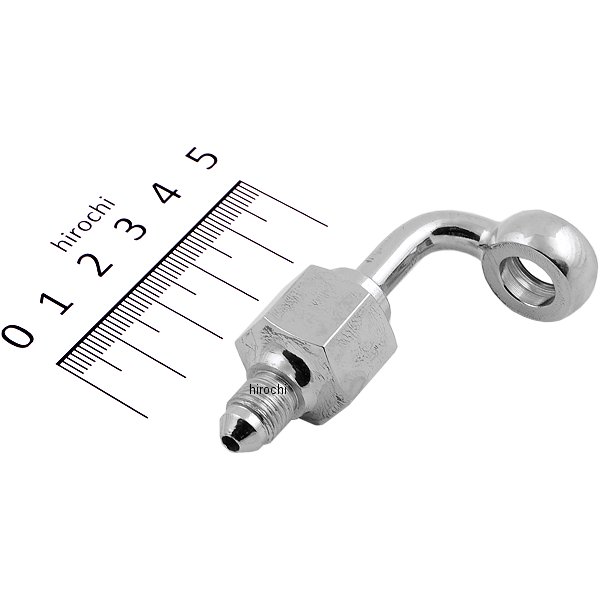 3/8インチ(9.5mm)/ 10mm バンジョー x AN-3 オス 90°ショート/ブレーキライトスイッチマウント付き