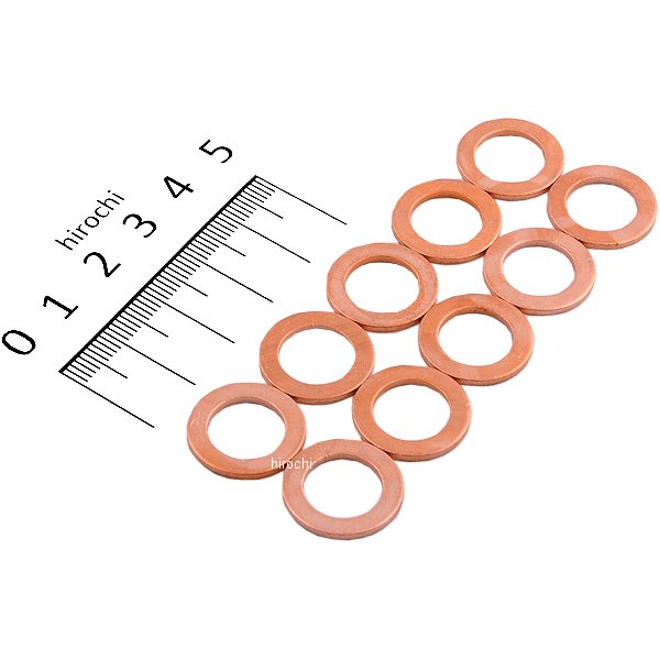 クラッシュワッシャー 7/16インチ(11mm) 銅 (10個入り.)