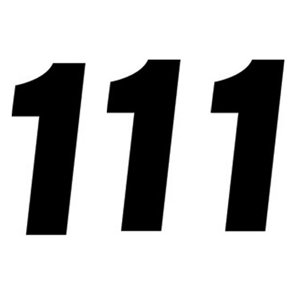 ナンバー Factory 6インチ(152mm) #1 黒 (3枚入り)