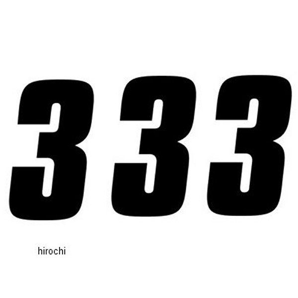 ナンバー Factory 6インチ(152mm) #3 黒 (3枚入り)