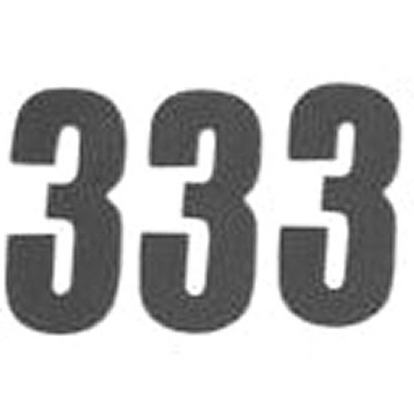 【セール特価】 ナンバー 4.5インチ(114mm) #3 黒 (3枚入り)