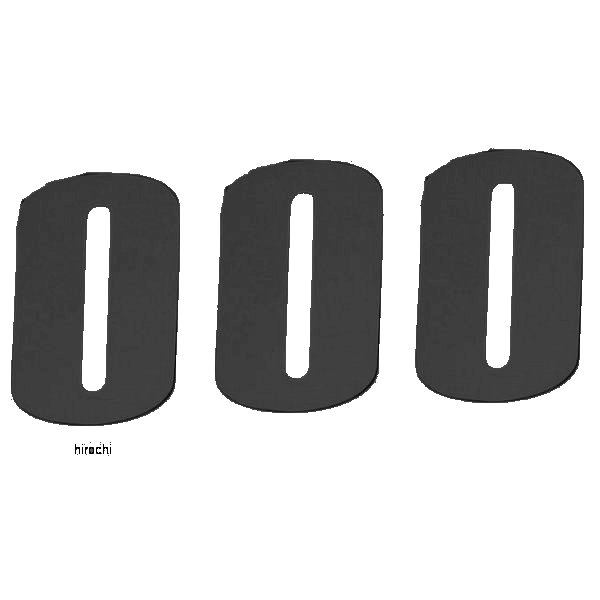 【セール特価】 ナンバー 6インチ(152mm) #0 黒 (3枚入り)