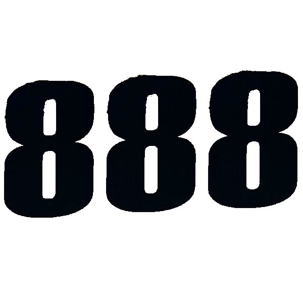 【セール特価】 ナンバー 6インチ(152mm) #8 黒 (3枚入り)