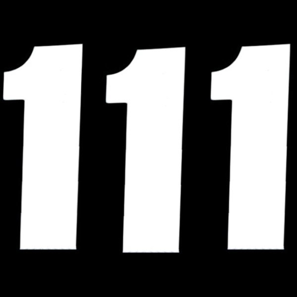 【セール特価】 ナンバー 6インチ(152mm) #1 白 (3枚入り)