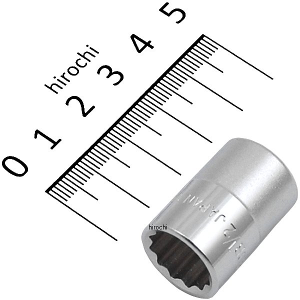 ソケット(12角) インチ 対辺 1/2インチ 長さ 27mm 差込角 9.5mm (3/8インチ)