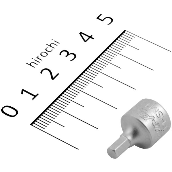 ブルーポイント 4mm スタッビー 6角ソケット (ヘキサゴン) 1/4インチ差込