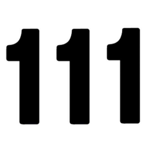 ナンバー PRO 7インチ(178mm)#1 黒 (3枚入り)