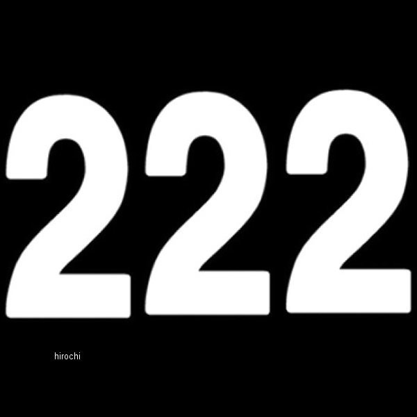 ナンバー ミニ PRO 5インチ(127mm) #2 白 (3枚入り)