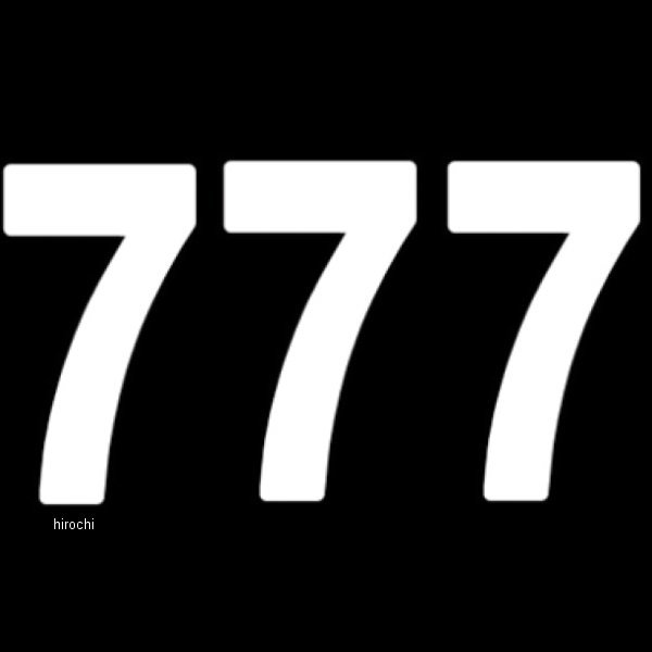 ナンバー ミニ PRO 4インチ(102mm) #7 白 (3枚入り)