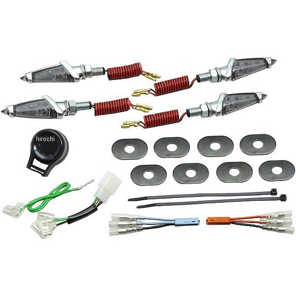 LEDダガーウインカーキット 16年 グロム メッキ スモークレンズ