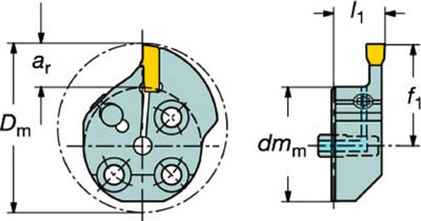 コロターンSL T-Max Q-カット用カッティングヘッド