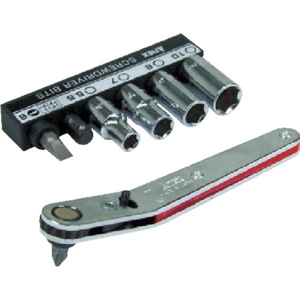 ベントアップヘッド型オフセットラチェットドライバー ソケットセット