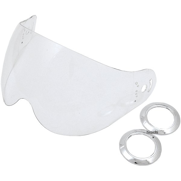 シールド パイロットジェットヘルメット 用 クリア フリーサイズ (ショート)
