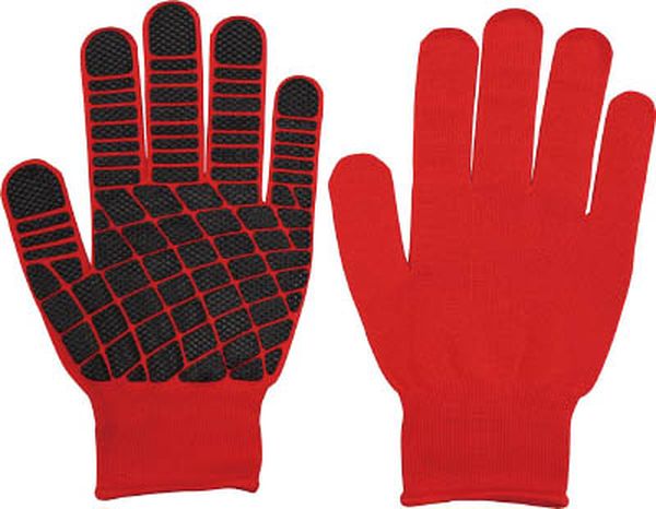 すべり止め手袋 吸ちゃん 赤 L