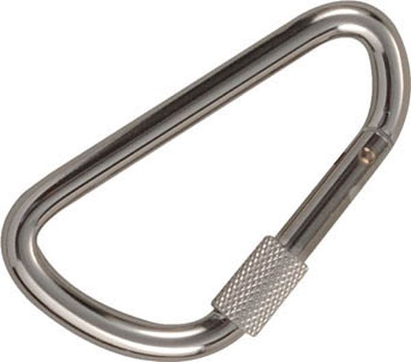 ステンレススチール変形D型カラビナ