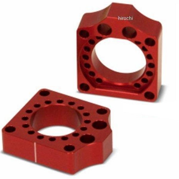 アクスルブロック 09年以降 CRF250R アルミ 赤 (2個入り)