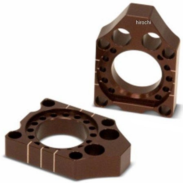 アクスルブロック 03年以降 RM-Z、KX アルミ 茶 (2個入り)