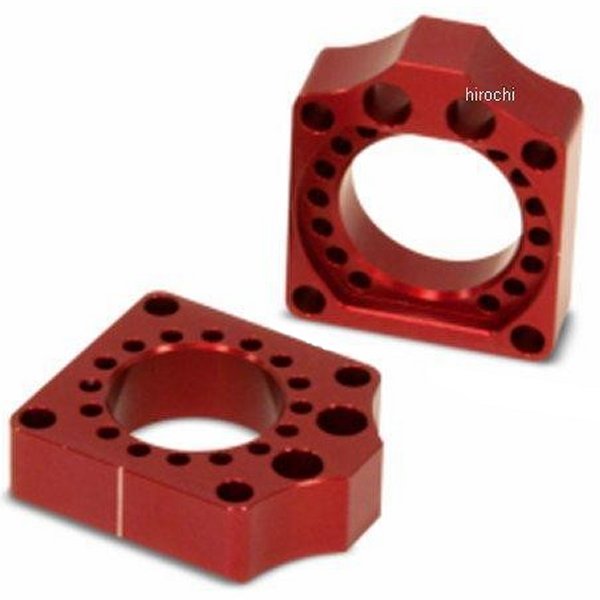 アクスルブロック 02年-08年 CRF、CR アルミ 赤 (2個入り)