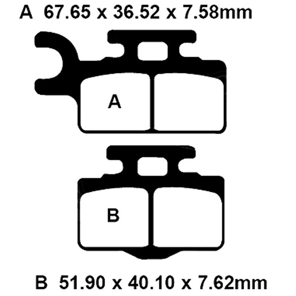 ブレーキパッド フロント 00年-09年 RM65、KX65 (X-カーボン)