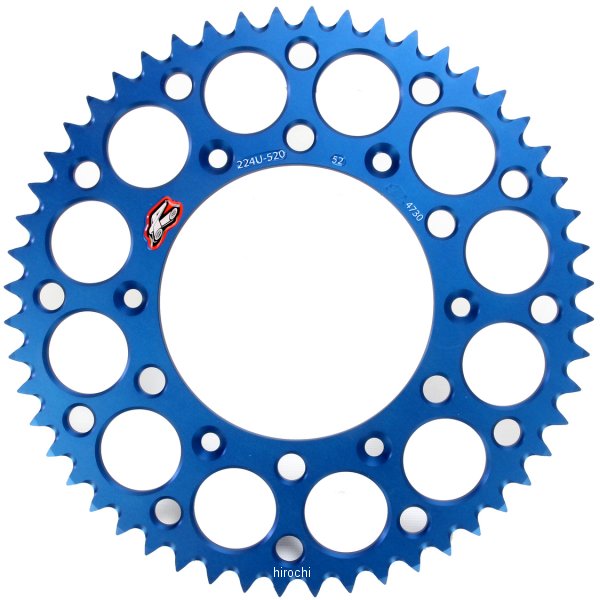 リア スプロケット 52T/520 14年以降 ハスクバーナ アルミ 青