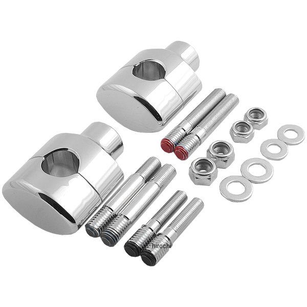 1インチハンドルバー 1.5インチ (38mm)高 ライザー クローム 無地