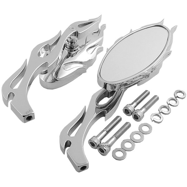 ミラー オーバル フレイム クローム/クローム(左右ペア)