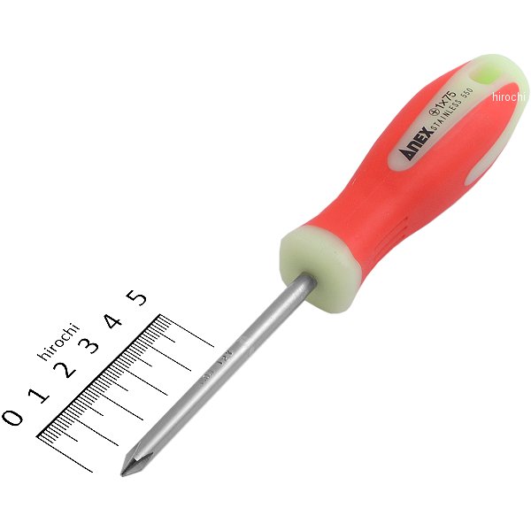 ステンレス蓄光ドライバー (+)1X75