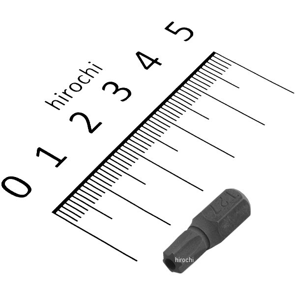 溝付超短ビット ヘクスローブ T27X19