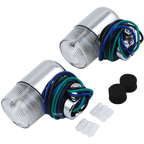 ウインカー ニューアルミダイキャスティング71タイプ W球 2個入り クローム/クリア