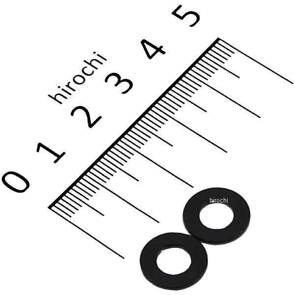 カラーセット 厚さ1 内径6mm 外径12.6mm 2個入り 黒