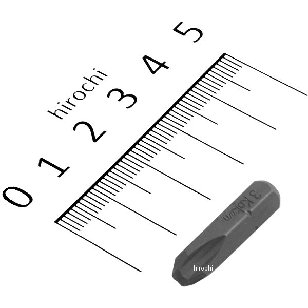 1/4インチ H プラスビット 全長25mm No.3