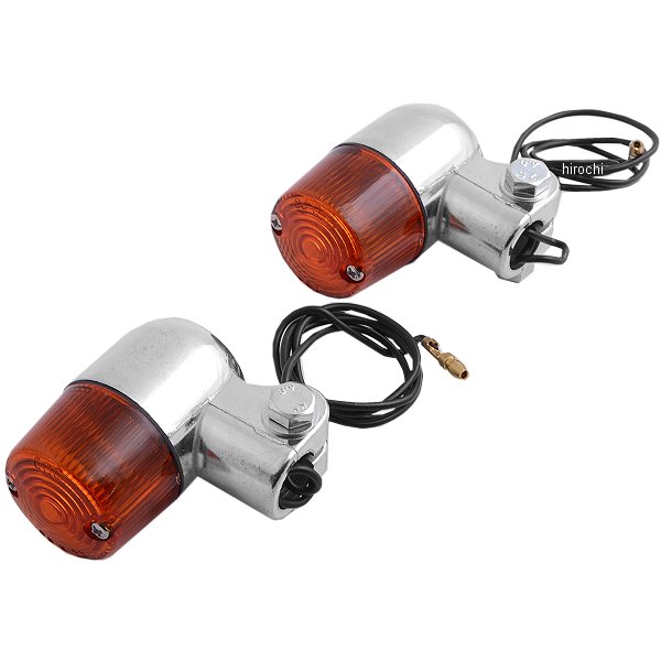 ウインカーランプ スモール クローム/アンバー 左右ペア
