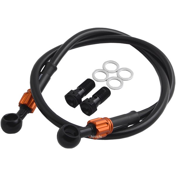 フロントブレーキホース 91年-92年 NS-1 黒/ゴールド