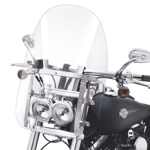 クイックリリース・コンパクト・ウインドシールド 08年以降 FXDF ポリッシュ/クリア 57338-08