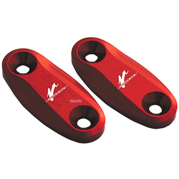 ミラーブロックオフ 06年-07年 YZF-R6 赤 アルミ