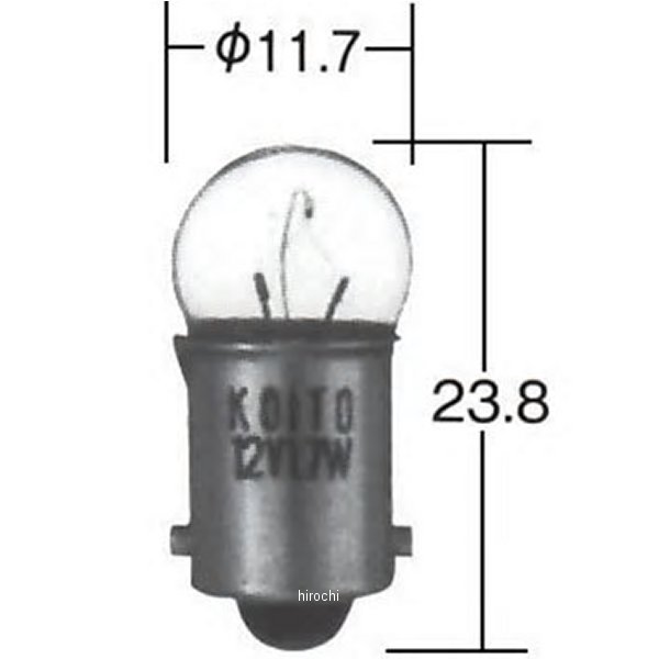 白熱バルブ G10 6V3W 10個入り