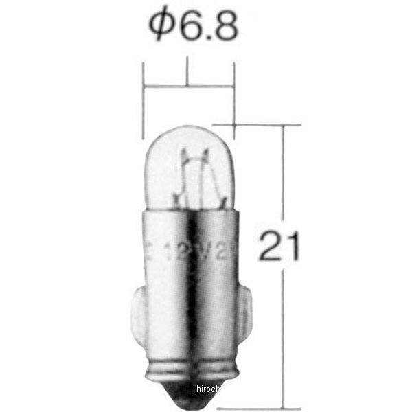 白熱バルブ T6.5 12V2W サシ込式 10個入り