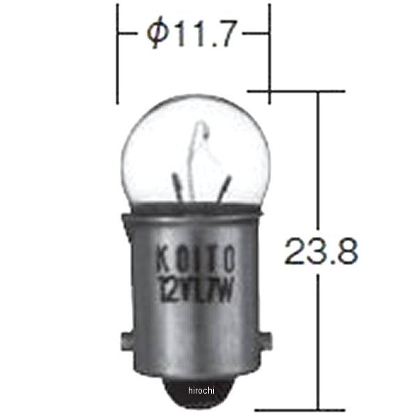 白熱バルブ G10 12V1.5W 10個入り