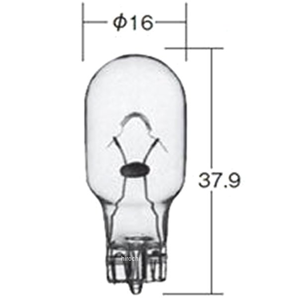 白熱バルブ T16 12V13W ウェッジ 10個入り