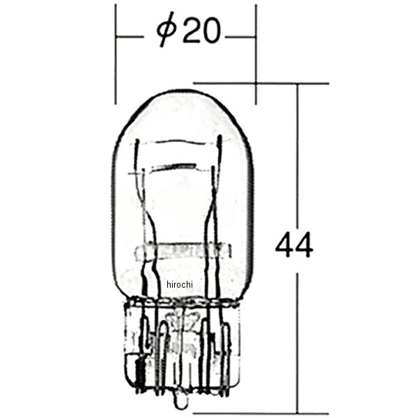 白熱バルブ T20 12V21/5W ウェッジ 10個入り