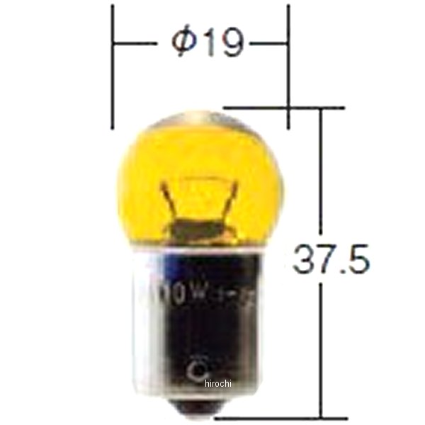 白熱バルブ G18 12V10W 10個入り 黄