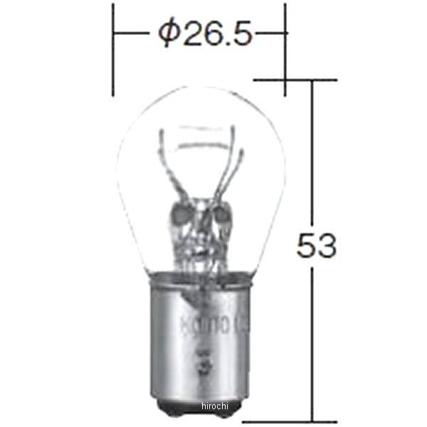 白熱バルブ S25 6V17/5.3W 10個入り