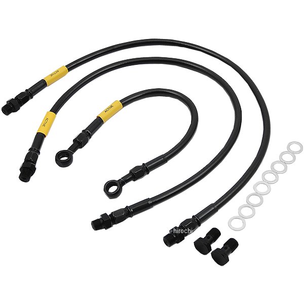 グッドリッジ ビルドアライン フロント ブレーキホースキット 3本タイプ 85年-87年 ドゥカティ 750 F1 ステンレス/黒