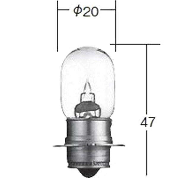 白熱バルブ T19 12V15W ツバ付シングル 10個入り