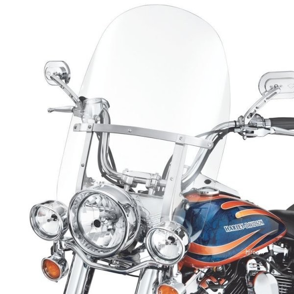デタッチャブル・キング・ウインドシールド 00年以降 FLS クリア/ポリッシュ 533mm 57400112