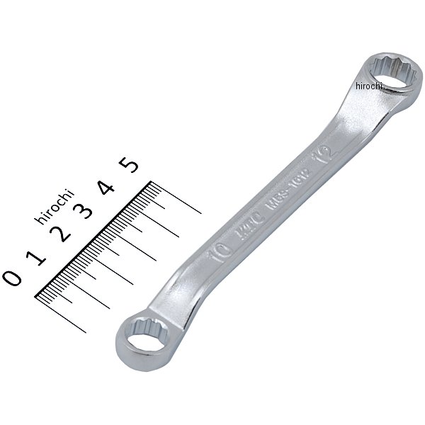 45°X6° ショートメガネレンチ 10mm×12mm