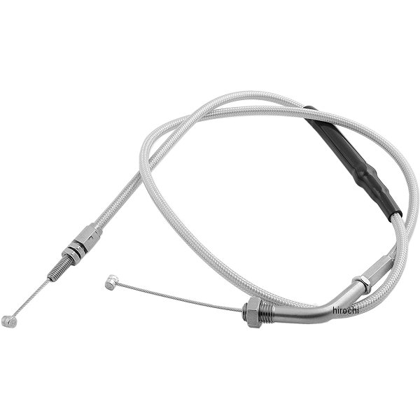 アジャスタブルスロットルワイヤー タイプ3 汎用 900mm ステンレス/アウターメッシュ